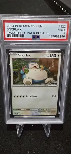 Snorlax PSA SLAB 9 POKEMON TCG Black Star Promo #122 - Image 1