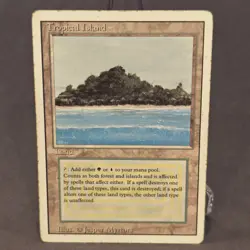 MTG Revised "Tropical Island" English Dual Land Magic The Gathering MP Condition - Image 1