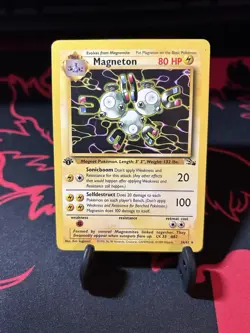 Pokemon Magneton 1st Edition Rare Non-Holo Fossil Set 26/62 - Image 1