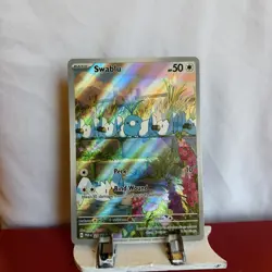 Pokemon TCG Swablu 213/182 SV04 Paradox Rift Illustration Rare Holo ENG HP 50 - Image 1