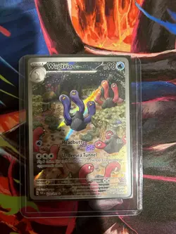 Wugtrio 224/091 Illustration Rare Paldean Fates Pokemon Near Mint - Image 1