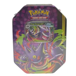 Pokemon TCG: Mega Moonlit Tin - Mega Gengar EX - 4 Booster Packs - 1 Foil Promo - Image 1