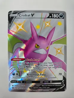 Pokemon Crobat V SWSH098 - Black Star Promo Full Art Holo - Image 1