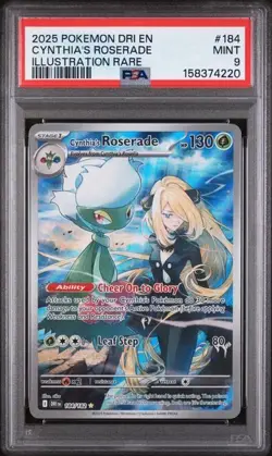 Cynthia's Roserade 184/182 Destined Rivals Illustration Rare Holo PSA 9 Pokemon - Image 1