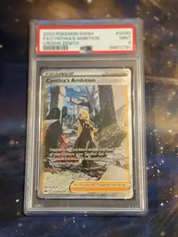 PSA 9 Mint Cynthia's Ambition #GG60 2023 Pokemon Crown Zenith TCG - Image 1