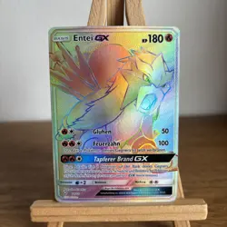 2017 Pokemon Shining Legends Secret Rare Full Art Entei GX #74/73 - Image 1