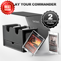 200+ Double Card Deck Box w/ Dice Tray for MTG CCG TCG Black Gray US - Image 2