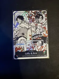 One Piece TCG Luffy & Ace ST30-001 Leader Holo Alt art parallel - Image 1