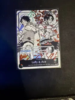 One Piece TCG Luffy & Ace ST30-001 Leader Holo Alt art parallel - Image 2