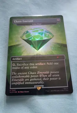 Chaos Emerald (Lotus Petal) Green 7031 Secret Lair Drop Sonic Bonus MTG NM FOIL - Image 1