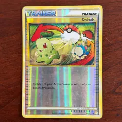 Switch 102/123 Reverse Holo Uncommon HeartGold SoulSilver Pokemon Card DMG - Image 1