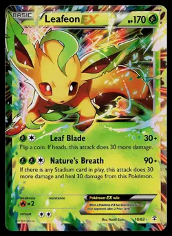 Pokemon Card - Leafeon EX Generations 10/83 Holo EX Rare - Image 1