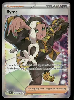 Pokemon Cards Ryme 221/197 Obsidian Flames Ultra Rare NM *2 - Image 1