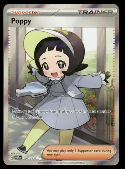 Pokemon Cards Poppy 220/197 Obsidian Flames Ultra Rare NM *3 - Image 1