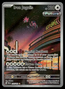 Pokemon Cards Iron Jugulis 216/182 Paradox Rift Illustration Rare LP - Image 1