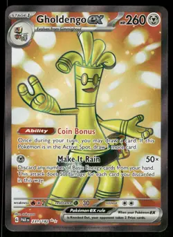 Pokemon Cards Gholdengo ex 231/182 Paradox Rift Ultra Rare LP - Image 1