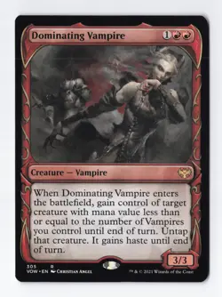 Dominating Vampire Showcase Regular Rare Innistrad Crimson Vow MTG Card NM - Image 1