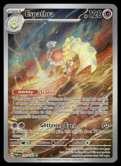 Pokemon Cards Espathra 197/182 Paradox Rift Illustration Rare LP - Image 1