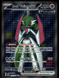 Pokemon Cards Iron Valiant ex 225/182 Paradox Rift Ultra Rare NM - Image 1