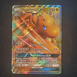 Pokemon Dragonite GX 152/236 SM-Unified Minds Ultra Rare 250 HP Holo Card - Image 1