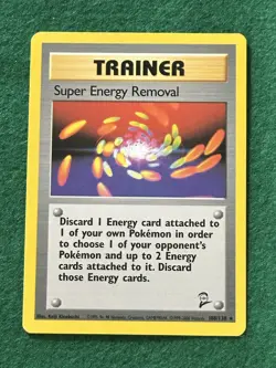 Super Energy Removal Base Set 2 #108/130 LP Rare Pokemon Card - Image 1