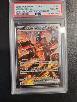 Pokemon TCG Volcanion ex 182/159 Sv09 Journey Together SIR Holo PSA 10 - Image 1