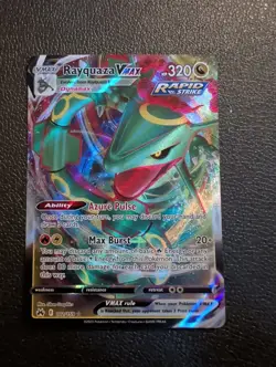 Pokemon TCG Rayquaza VMAX Rapid Strike Crown Zenith Holo Ultra Rare Card 102/159 - Image 1