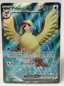 Pidgeot ex SV03: Obsidian Flames 217/197 Full Art Holo UR ENG - Image 1
