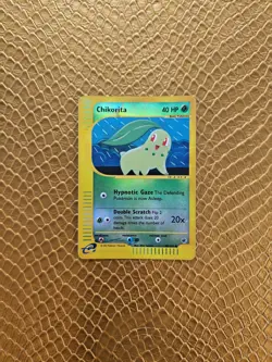Chikorita Pokemon WOTC Expedition Reverse Holo 99/165 - HP - DMG - Image 1
