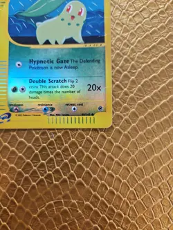 Chikorita Pokemon WOTC Expedition Reverse Holo 99/165 - HP - DMG - Image 4