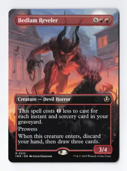 Bedlam Reveler Borderless Regular Rare Innistrad Remastered MTG Card NM - Image 1