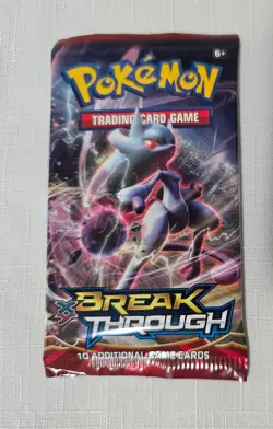 Pokemon TCG Breakthrough XY Factory Sealed Booster Pack Mega Mewtwo Art - Image 1