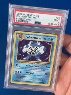 2016 Pokemon XY Poliwrath Holo Evolutions #25 PSA 9 - Image 3