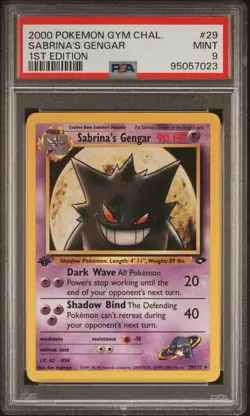 2000 POKEMON GYM CHALLENGE 1ST EDITION #29 SABRINA'S GENGAR PSA 9 - Image 1
