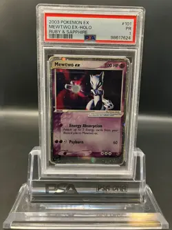 2003 POKEMON EX RUBY & SAPPHIRE 101/109 MEWTWO PR PSA 1 - Image 1