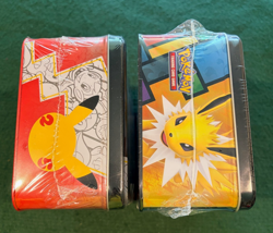 NEW Pokemon TCG Pikachu Celebrations & Eevee Treasure Chest Lunchbox Tin Lot (2) - Image 4