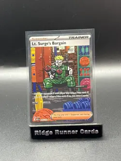 Pokemon Lt. Surge's Bargain Sir Mega Evolution 185/132 NM English - Image 1