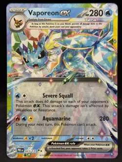 Vaporeon EX 023/131 Pokemon Prismatic Evolutions Double Rare - Image 1