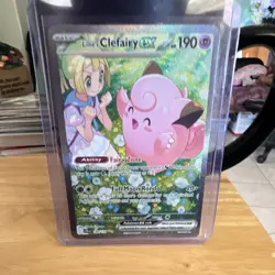 Pokemon Co. Lillie's Clefairy ex 184/159 Sv09 SIR Holo Full Art 190 HP ENG - Image 1