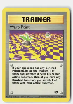 Warp Point 126/132 Common Gym Challenge Pokemon Unlimited LP Keiji Kinebuchi - Image 1