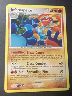 Pokemon TCG Infernape D&P Stormfront 3/100 Holo Rare 2008 - LP - Image 1