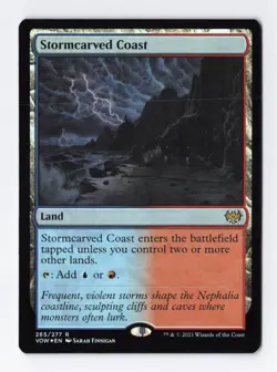 Stormcarved Coast Foil Rare Innistrad Crimson Vow MTG Card NM - Image 1