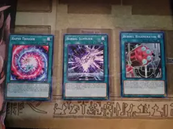 YUGIOH BORREL REGENERATOR + RAPID TRIGGER + BORREL SUPPLIER SDRR COMMON 1ST NM - Image 1