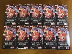 10x One Piece OP-16 The Time Of Battle Sleeved Booster (10 PACKS) - Image 1