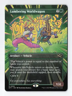 Lumbering Worldwagon Borderless Regular Rare Aetherdrift MTG TCG Card NM - Image 1