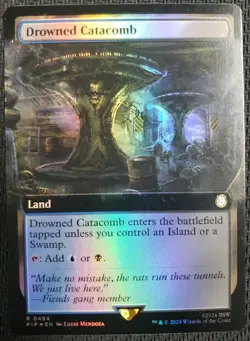MTG *Drowned Catacomb Extended Art Foil X1* (MP) Fallout Magic The Gathering - Image 1