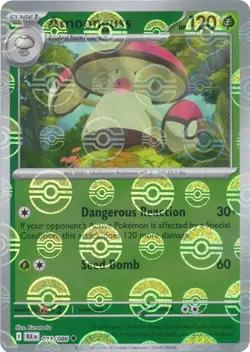 Amoonguss 011/086 Poke Ball Holo Black Bolt BLK English Pokemon Card NM - Image 1
