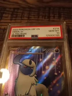 2023 POKEMON OBF EN-OBSIDIAN FLAMES ULTRA RARE #214 ABSOL EX PSA 10 - Image 2