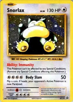 Snorlax XY179 Black Star Promos Pokemon TCG XY Evolutions HP-DMG - Image 1