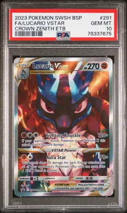 Lucario VSTAR SWSH291 Pokemon Black Star Promo - PSA 10 Gem Mint - Image 1